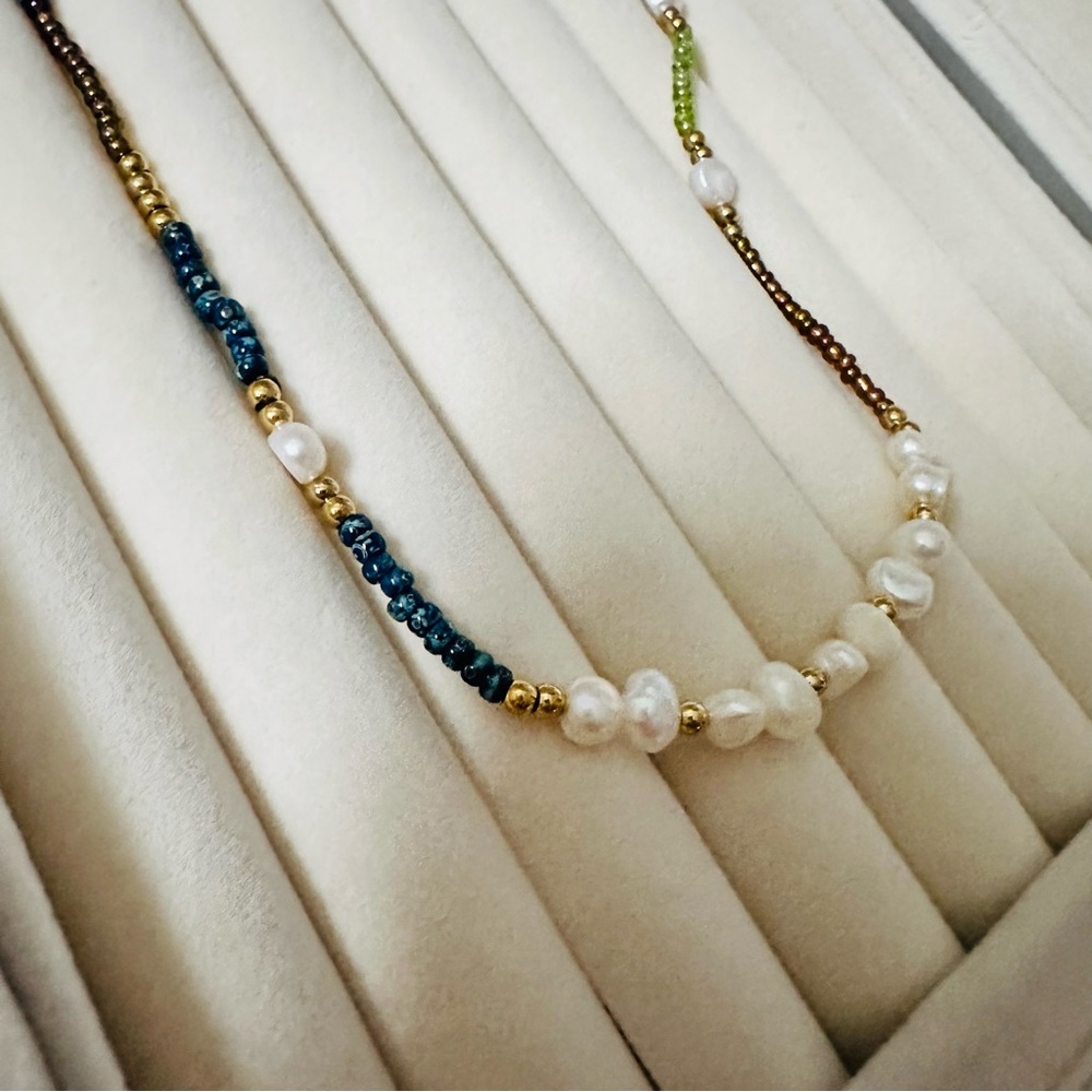 Pearl Sumer necklace dipped in 18KT